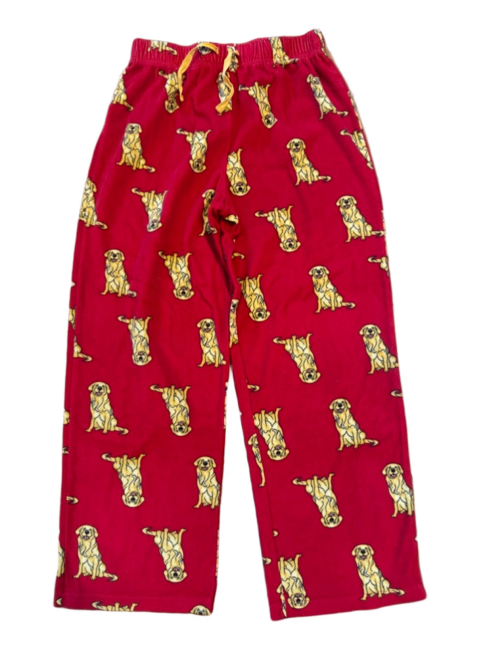 Unisex Saint Eve Kids Pajama Bottoms L Red Yellow Golden Retriever
